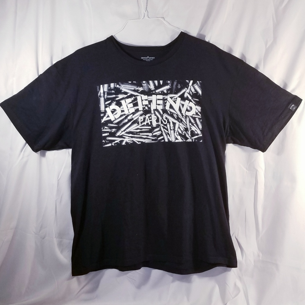 Defend Paris Bullet pile tshirt. Size: XL